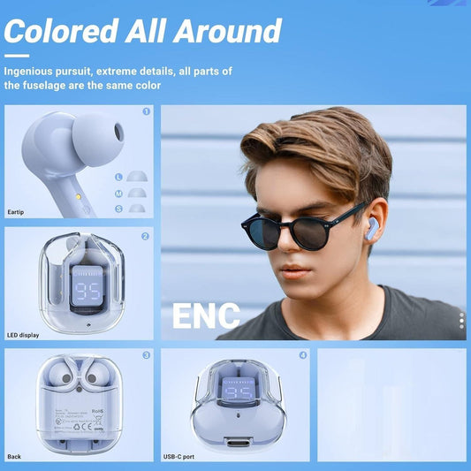 LED Digital Display Bluetooth Earbuds