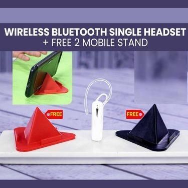 Wireless Bluetooth Headset with Free Mobile Stands – Single Pack