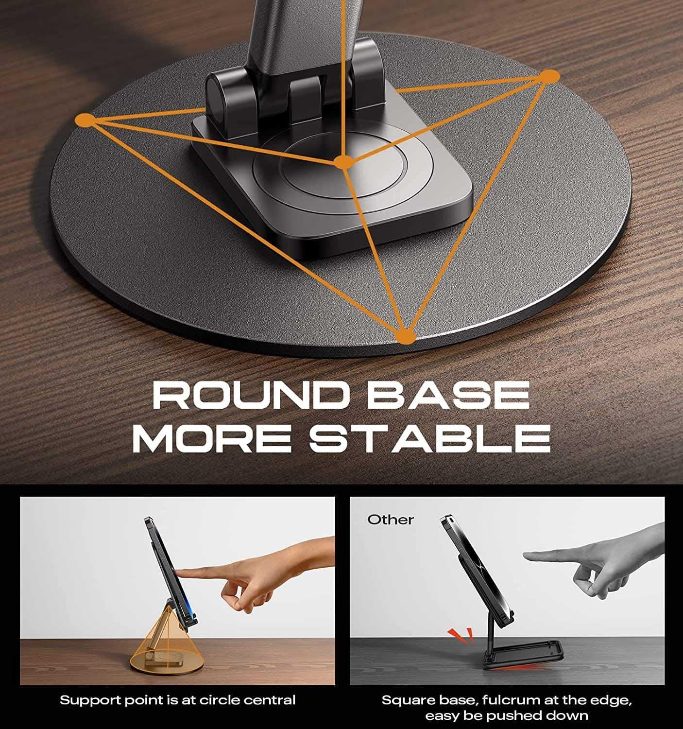 360° Mobile Phone Stand | Adjustable Height and Angle