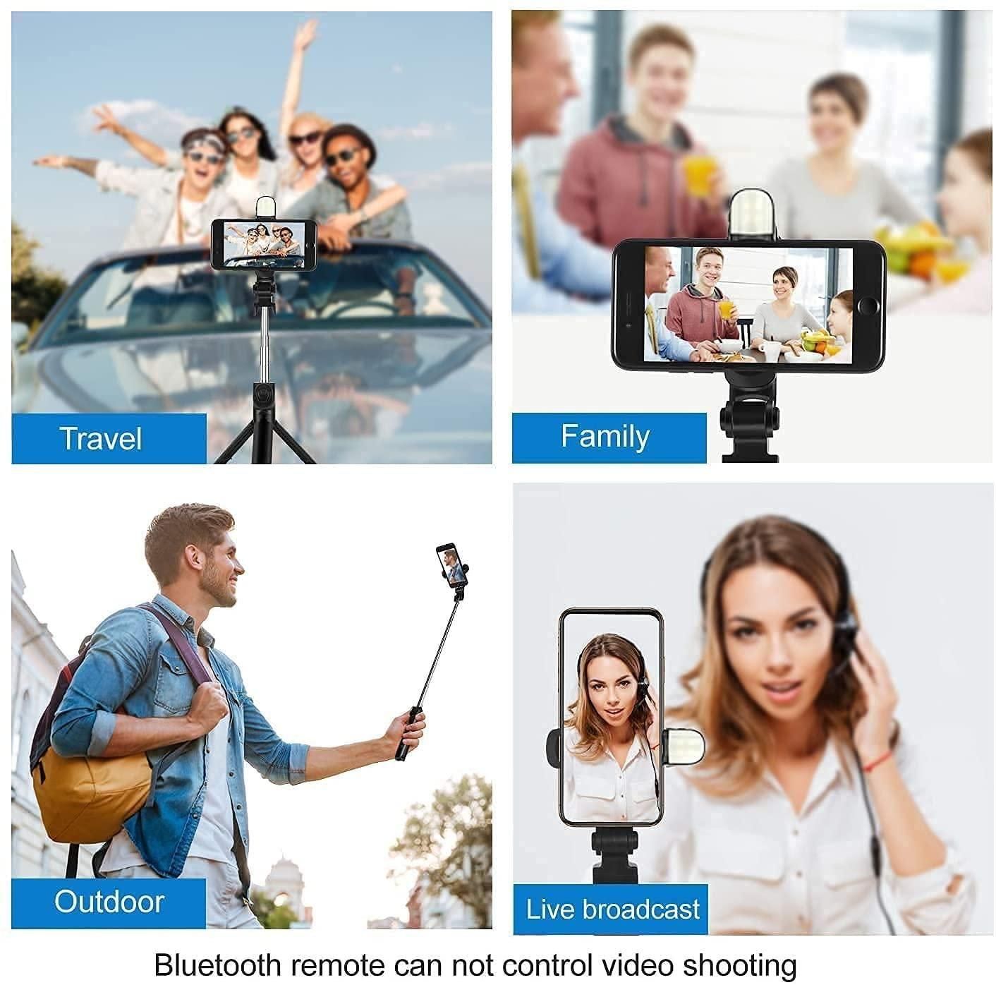 3-in-1 Selfie Stick Tripod with Bluetooth Remote